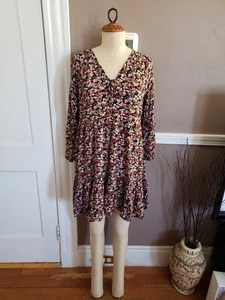 Wunderschönes mehrfarbiges Langarm Blumen Kleid von American Eagle!! Größe M!! - Bild 1 von 6