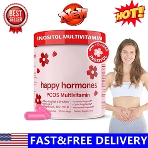 Happy Hormone PCOS Multivitamin Myo-Inositol, D-Chiro Vitamin 120 Kapseln - Bild 1 von 13