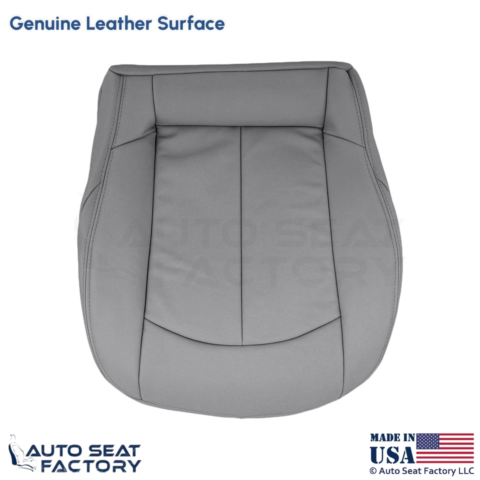 Cubierta de asiento inferior gris para conductor de cuero genuino para Mercedes-Benz CLK 2003-2009 Foto 1 de 4