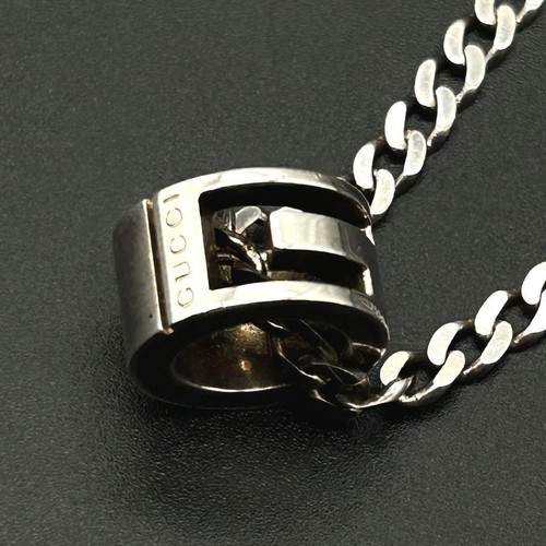 GUCCI Collana Ritaglio G Ring Argento 925 Unisex