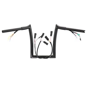 Manillar clásico Meathook Road King precableado de 14"" para FLHRC 08-13 negro - Imagen 1 de 7
