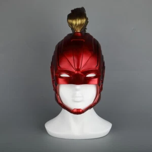 2022 Ms. Marvel Captain Marvel Mask Superhero Carol Danvers Halloween Helmet - Picture 1 of 11