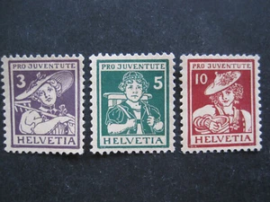 Schweiz MiNr. 130-132 ohne Gummi * (AA 859) - Bild 1 von 1