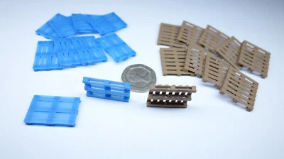 Diorama Maßstab 1:50 10x UK Paletten + 10x EUR Paletten 1:50 - 20 Stück Beena Studio