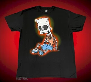 New The Simpsons Bart Skeleton Skull Tree House Horror Mens Vintage T-Shirt - Picture 1 of 2