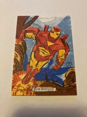 2016 Marvel Masterpieces Sketch Card Iron Man - Javelle Dampier - Image 1 of 3