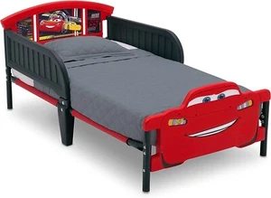Delta Children Disney Cars Toddler Cot Bed Kids Junior 3D Lightning McQueen - Picture 1 of 6