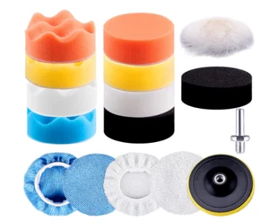 Wool Buffing Polishing Pad Kit, Drill Buffer Attachment 3 Inch New - Picture 1 of 14