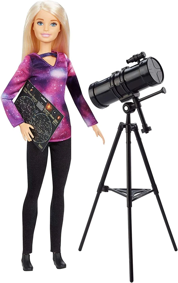 Mattel Barbie Astrofísica Muñeca Rubia Telescopio National Geographic Mapa Estelar Foto 1 de 4