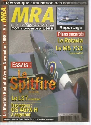 MRA N°707 PLAN : ROTAVIA ET AU DOS PLAN DU MS733 / SPITFIRE DE TOP FLITE - Image 1 of 2