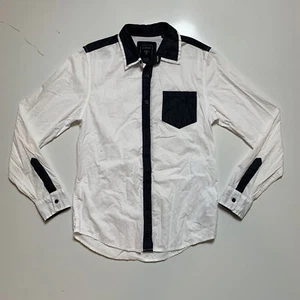 Guess Mens Button Down Shirt Sz. S White/Denim Pre-Owned - Picture 1 of 7