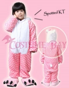 Hello Kitty Onesie Animal Kigurumi Pajamas Unisex Sleepwear Cosplay Costume - Picture 1 of 14