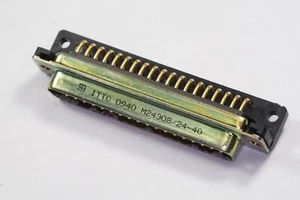 M24308/24-40 ITT Cannon D-Sub Connector Plug Through Hole RA 37 Pos D Shell DC - Picture 1 of 2