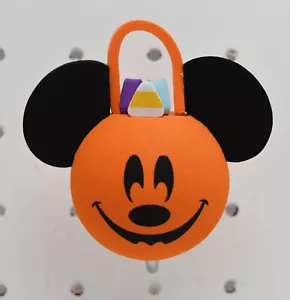 Disney Mickey Ears Halloween Candy Bucket Antenna Ball Trick Treat Jack OLantern - Picture 1 of 2