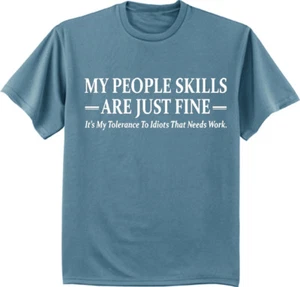 Funny Saying T-shirt Not A People Person Idiots Mens Graphic Tee Gifts For Men - Picture 1 of 1