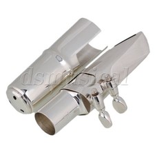 #7 Brass Sax Mouthpiece with Cap Ligature Silver for E-flat Alto Saxophone