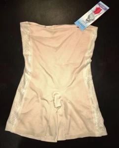 ASSETS SPANX Luxe Lean Metallic Mid Thigh S Control Nude Rose Dust NEW Womens 1X - Picture 1 of 5