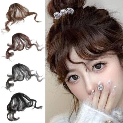 Synthetic Curly Hair Bangs Clip in Hair Extensions Easy to Use Fake Bangs Hot N2 - Bild 1 von 4