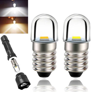 E10 LED Taschenlampe 3V/4.5V/6V/12V Miniatur Schraubbirne Warm/weiß Leuchtmittel - Bild 1 von 12