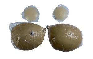 C Cup Bra 2 Pack Niidor Adhesive Strapless Invisible Push up Silicone Cream - Picture 1 of 3