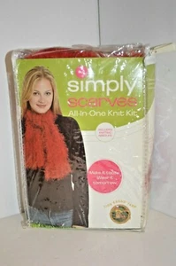 Simply SCARVES All One Strickset ROT Schal Easy INKLUSIVE Stricknadeln BASTELN - Bild 1 von 2