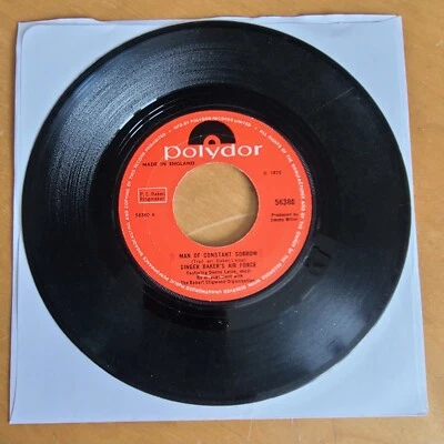 GINGER BAKER'S AIRFORCE-MAN OF CONSTANT SORROW-ORIGINAL UK 7" 45 ON POLYDOR-1970 Foto 1 de 2