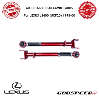 Brazos inclinables traseros ajustables Godspeed Project para Lexus LS400 UCF20 1995-00 Foto 1 de 4