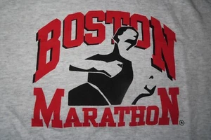 Etichetta vintage incudine con adesivo - B.A.A. T-shirt BOSTON MARATHON (MED) HOPKINTON - Foto 1 di 4
