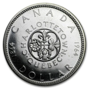 1964 Canadian Silver Dollar Coins 80% $1 - Picture 1 of 2