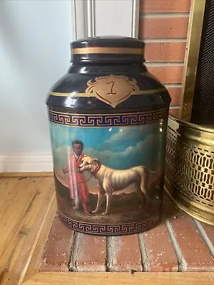 Chinese Export Porcelain Tea Caddy Hand Painted Colonial 16” Tall • 442.50$