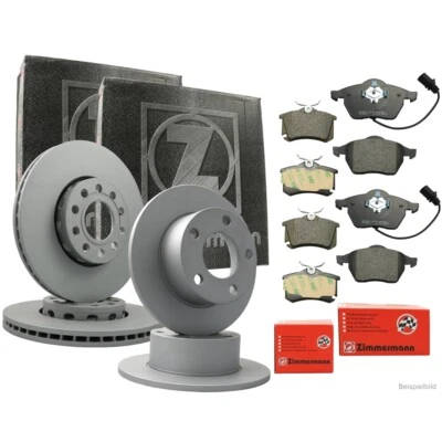 ZIMMERMANN Bremsenset Bremsscheiben + Bremsbeläge vorne + hinten SKODA RAPID - Bild 1 von 4
