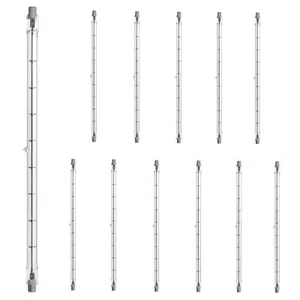 12Pack Mini Tube, Double-Ended T3 Tube, R7s Clear Glass, 3200K, 1000W, 19000LM - Picture 1 of 2