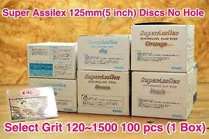 KOVAX Super Assilex 125mm Discs No-Hole Select Grit 120~1500 100pcs (1 Box) - Picture 1 of 26