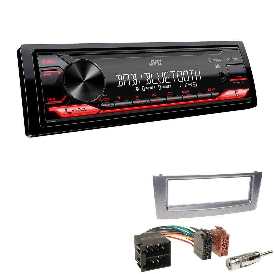 JVC KD-X282DBT Auto Radio Bluetooth DAB USB für Fiat Grande Punto 2005-2010