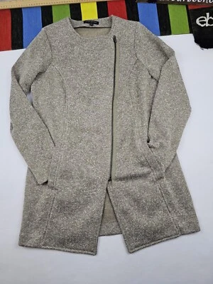 Banana Republic Mujer Asimétrica Cremallera Chaqueta Polar Talla M Marrón Taupe Foto 1 de 4