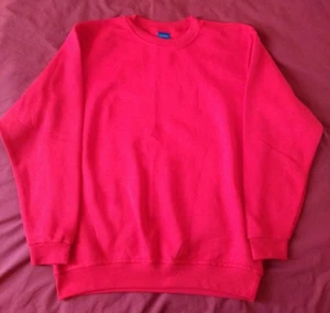 Uneek Sweatshirt Jumper Pullover Medium Mens Womens Unisex Red UC203 UK - Picture 1 of 5