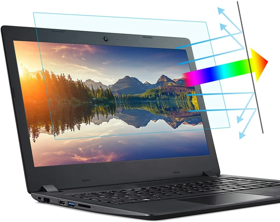 2X Anti Blue Light & Anti Glare Screen Protector for 11/12.5/17 inch 16:9 Laptop - Image 1 of 4