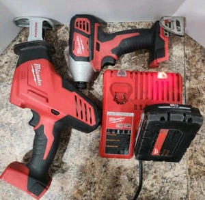 Milwaukee 2656-20 1/4" Hex Impact Driver & 2625-20 Hackzall w/Battery & Charger - Picture 1 of 9