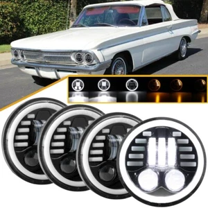 4 PIEZAS 5-3/4" 5.75" LED faro intermitente DRL para Oldsmobile Cutlass 1962-1973 - Imagen 1 de 12