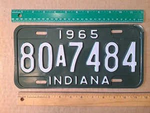 License Plate, Indiana, 1965, 80 A 7484 - Picture 1 of 3