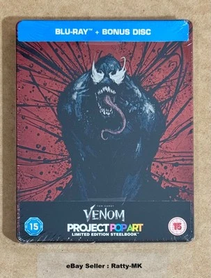 VENOM -  UK EXCLUSIVE PROJECT POTART BLU RAY STEELBOOK - NEW & SEALED - Image 1 of 4