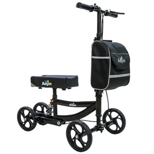 Knee Scooter, 300lbs Capacity, 13" Big PU Seat, All Terrain Foldable Knee Sco... - Picture 1 of 8