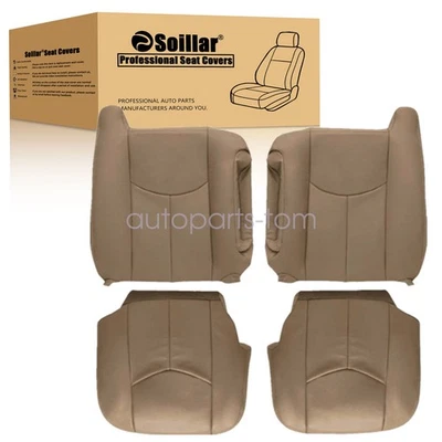 Cubierta de asiento trasero e inferior para conductor Silverado Sierra 2003-2006 color tostado 522 Foto 1 de 4