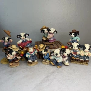 (10) Mary Moo Moos BARN DANCE Musical Stage Enesco Western Cows Anniversary - Picture 1 of 11