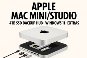 Apple Mac Mini M2/Studio • 4TB SSD Backup Hub • Windows 11 • Office • Extras - Picture 1 of 9