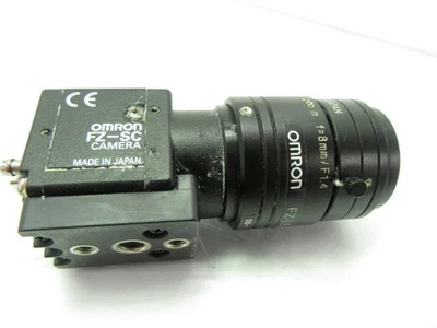 FZ-SC Omron Color ccd Camera, FZ-LEH F=8MM/F1.4 objectif lens (USED TESTED) - Image 1 of 4