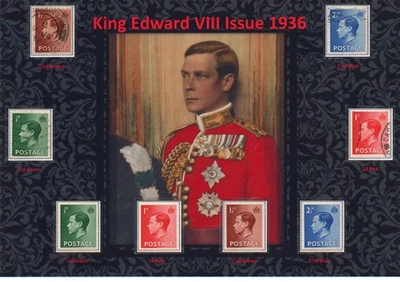 KEVIII KING EDWARD VIII BEAUTIFUL DISPLAY OF 1936 ISSUE. MINT MNH & VFU-GU #04 — 第 1/2 张图片