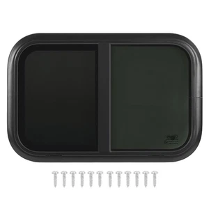 Ι For 38‑43mm Wall Thickness 700x300mmm Rounded Sliding Windows Black Aluminum - Picture 1 of 12