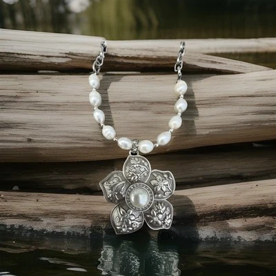 Collar Brighton Kyoto In Bloom Perla Nuevo con Etiquetas Foto 1 de 4