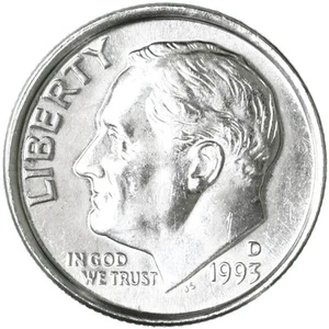 1993 D Roosevelt Dime Choice BU US Coin See Pics O837 - Picture 1 of 3